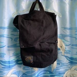 Bug Bud Press Black Big Flap Backpack